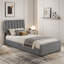 Lit plateforme tapissier avec lit gigogne double Teddy-131456681-131456683
