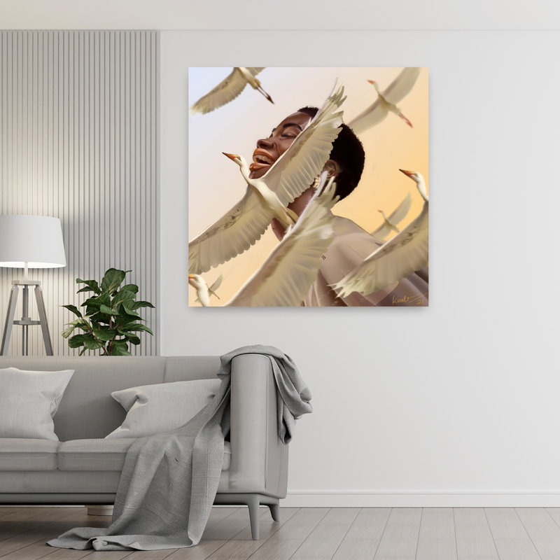 Joy Contemporary Bird Art, 48" H x 48" W