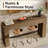 Farmhouse Console Table With Vertical Slat Legs - Sofa Table Behind Couch, Rustic Brown Entryway Table For Hallway, Living Room & Small Spaces
