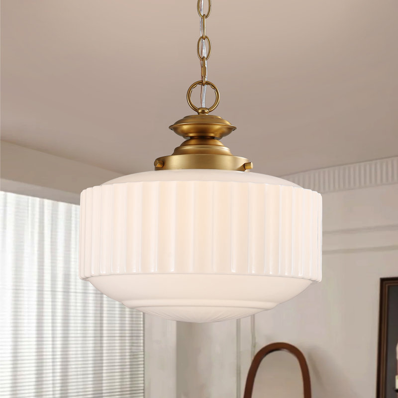 1 - Light Dimmable Glass Pendant Light