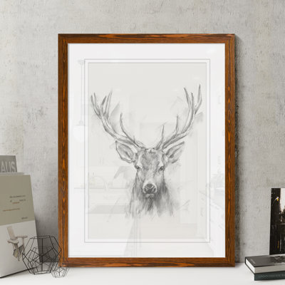 Reproduction d’art sur toile, "contemporary elk sketch i" par paul cezanne