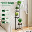 Support pour plante à 4 niveaux en métal, étagère d'angle pour l'extérieur pour plantes multiples, grand présentoir de pots de fleurs pour le salon, balcon, patio