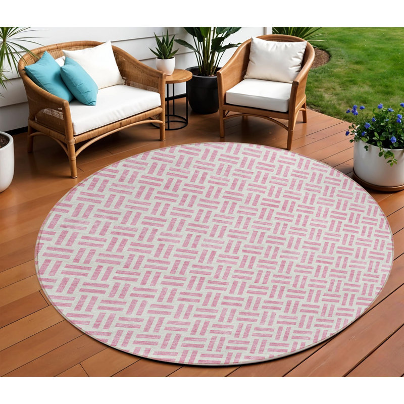 Tapis intérieur lavable rond 8 po