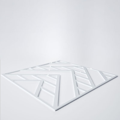 Petits panneaux muraux décoratifs en acrylique Gilcrest, petit, l 11 3/8 po x H 11 3/8 po x T 1/8 po, blanc