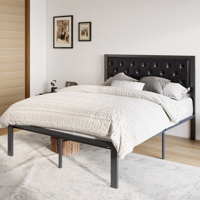 Katri Upholstered Metal Platform Bed