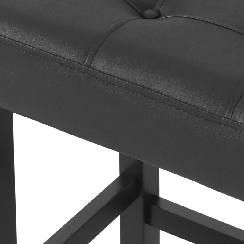 Suneta Backless Bar Height Stool True PU, Black