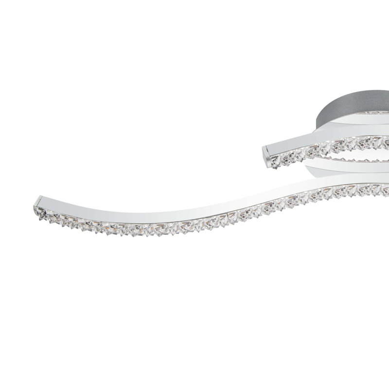 Kenworth 2 Light Built-in, Integrated LED, Modern, Wavy Beaded Ceiling Light - 54x12x8.5cm, non-dimmable, 3,000K Neutral white