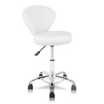 Height Adjustable Active Rolling Stool with Backrest