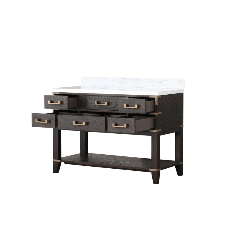 Single Bath Vanity with Marble Top
