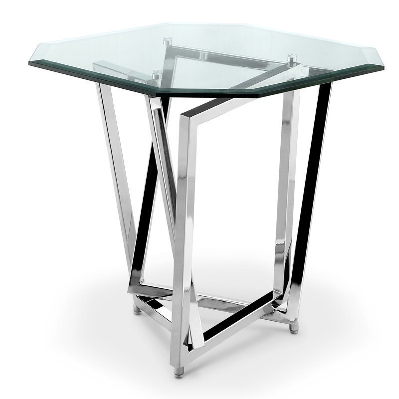 Glass Top End Table
