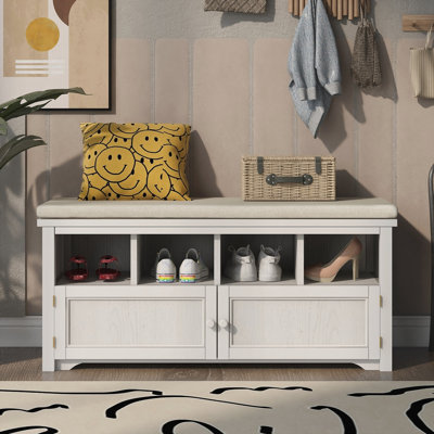 Banc de rangement en bois Demeturis