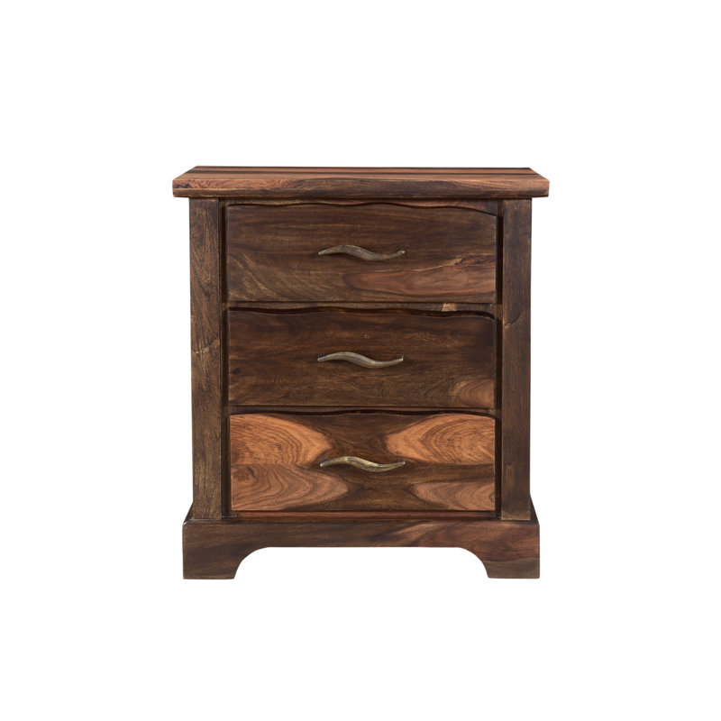 Chaliyah 25'' W Solid Wood Nightstand, Walnut 