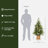 3.9Ft Pre-Lit Green Artificial Christmas Pine Tree with Square Wood Pot