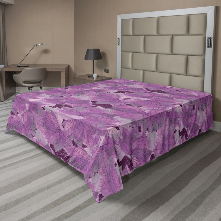 Ambesonne Floral Flat Sheet Peonies Spring Botanical Art