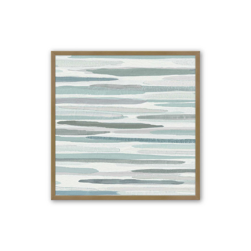 Cresting Calm v2, Papier avec cadre simple brossé doré, H 17,75 po x l 17,75 po x P 1,25 po