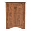 Armoire de salle de bain triangulaire avec tablettes réglables, couleur brune, tableau, grand rangement, facile à installer de haute qualité, métal, assemblage, idéale pour les petits espaces