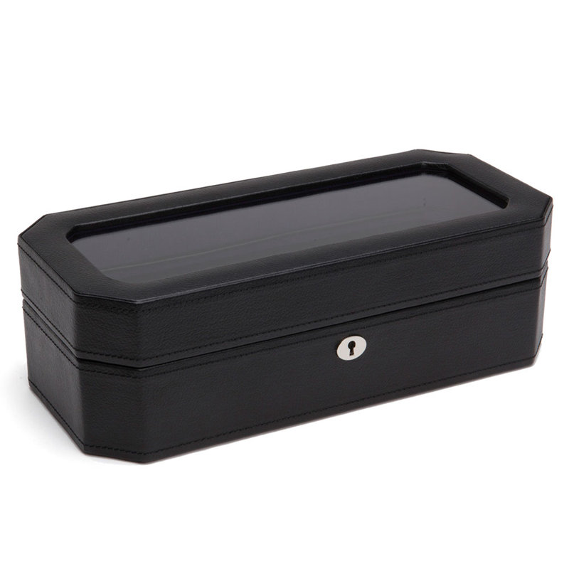 Windsor 5 Piece Watch Box, Black/Purple