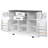 K&K 54.9" Kitchen Island With Drop Leaf