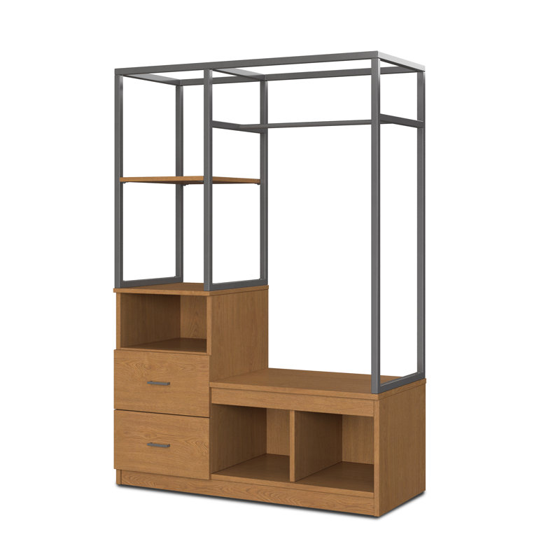 Wardrobe Luggage Bench, Solar Oak