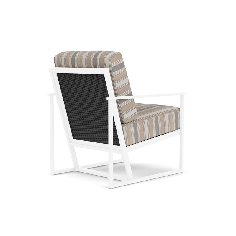 Summit Outdoor Lounge Chair, White, Ebony, Purveyor Pewter