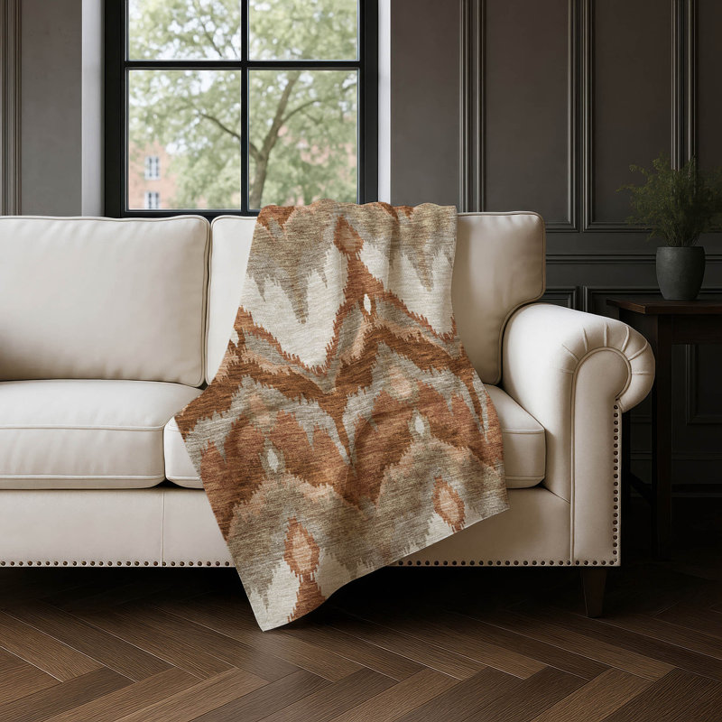 Jeté Addison Sherpa ASB743, Paprika Ikat