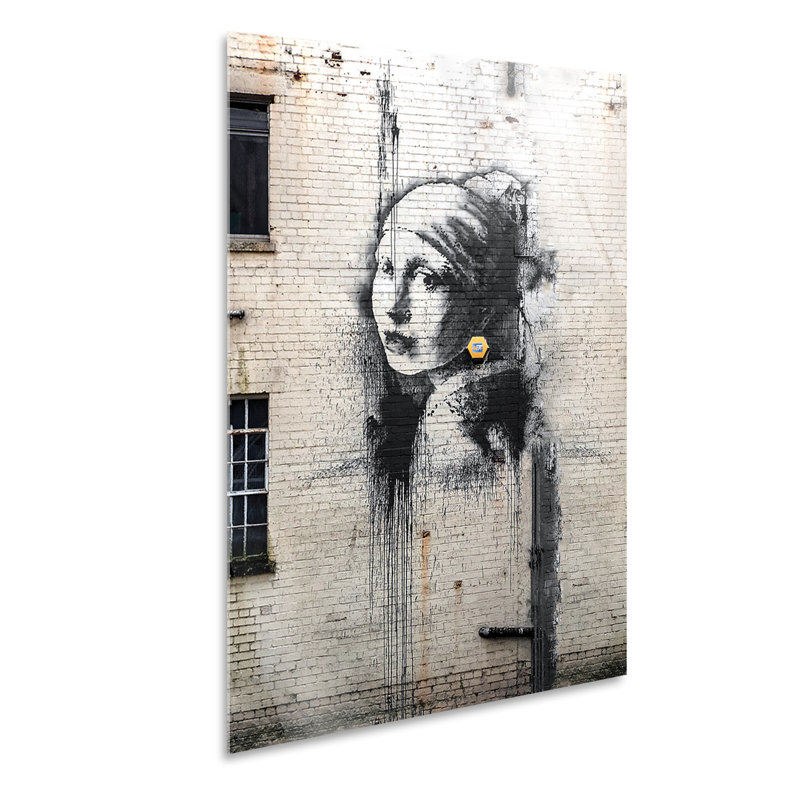 Girl With A Pearl Earring by Banksy - No Frame Print on Plastic / Acrylic, 95cm H x 65cm W