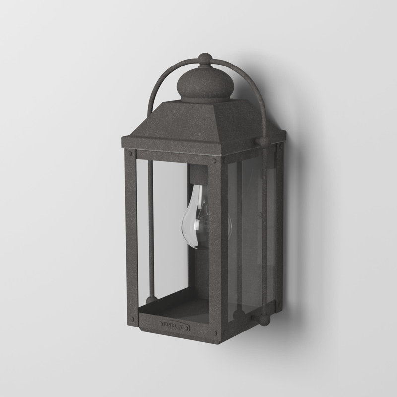 Anchorage Outdoor Wall Lantern, Aged Zinc, Yes