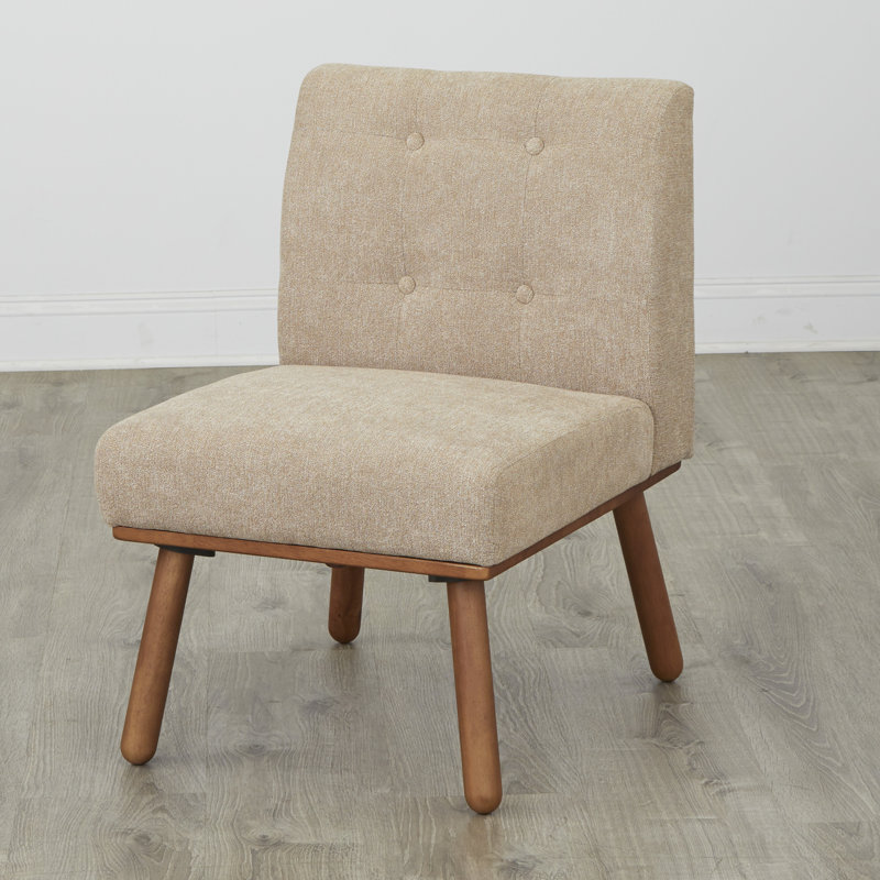 Upholstered Slipper Chair, Beige
