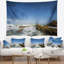 Paysage marin avec tapisserie à vagues blanches-28505836