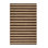 Machine Washable Horizontal Stripes Brown Area Rug