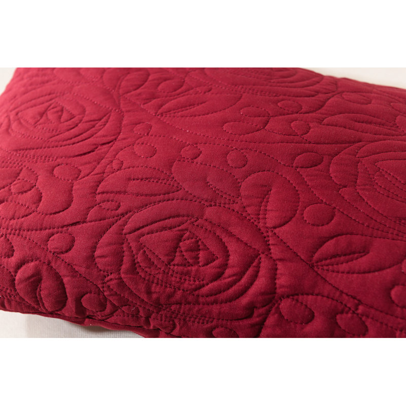 Green Microfiber Embroidered Euro Sham Covers 24x24