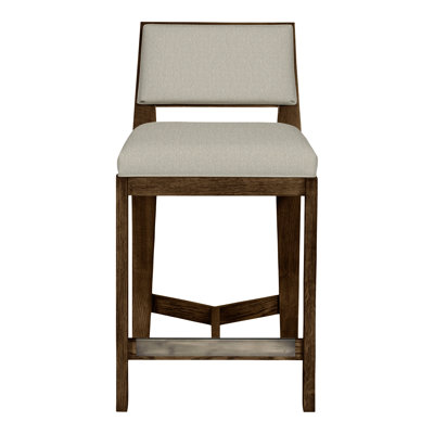 Scoville By Thom Filicia Upholstered Stool with Solid Wood Frame
