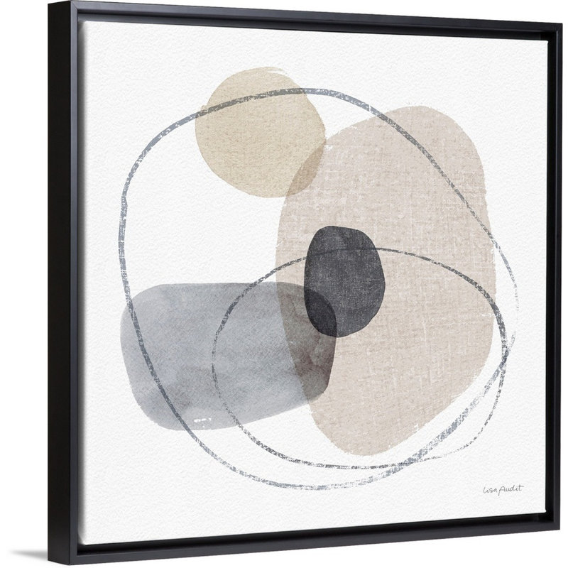 "Think Neutral 11", reproduction d'art par Lisa Audit, H 21,25 po x l 21,25 po, Toile avec cadre photo, Noir