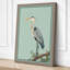 Great Blue Heron Japandi - Wrapped Canvas-1891756407-1891756384
