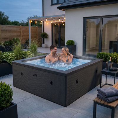 Wave Garda | 4-Person Eco Foam Hot Tub | Square | Wi-Fi Integrated Heater