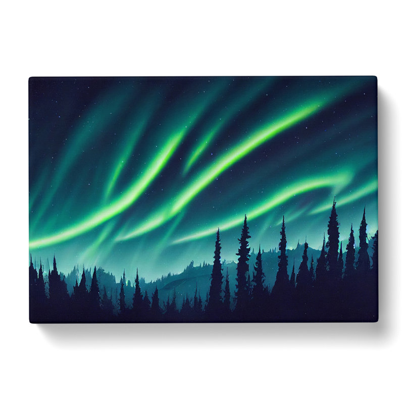 Tantalizing Aurora Borealis - Wrapped Canvas Print, 35cm H x 50cm W x 3cm D
