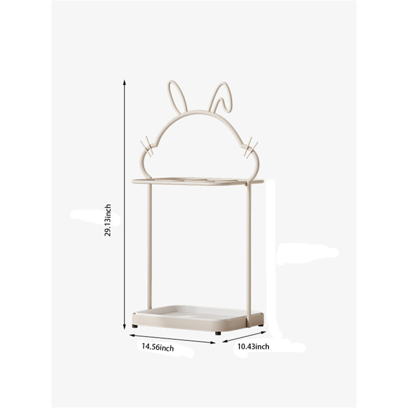Metal Freestanding Umbrella Stand, White