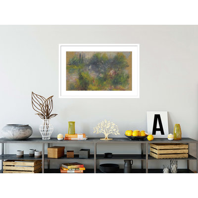 «Sur le rivage de la seine» par Pierre-Auguste Renoir, impression giclée encadrée