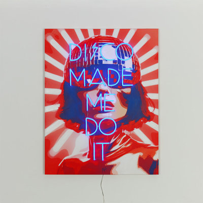 Peinture murale (néon à DEL) - «Disco Made Me Do It»
