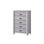 Ensemble de meubles de chambre à coucher 1 pièce 5 tiroirs gris contemporain