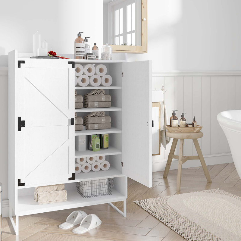 Shoe Cabinet with 2 Flip Drawers, Cream