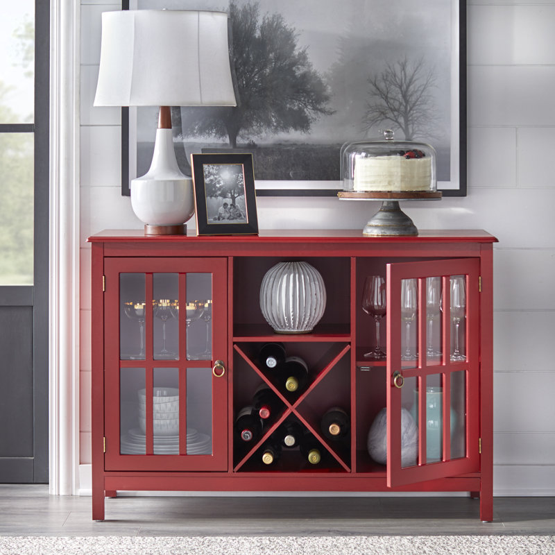 Desserte de 45 po de large Sadler, Rouge riche