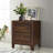 Anza Walnut 2-Drawer Nightstand Bedside Table