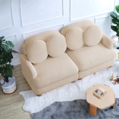 Upholstered 68 " Chenille Loveseat