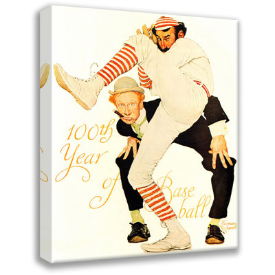 Baseball 100 Years by Norman Rockwell Gallery Wrapped Canvas