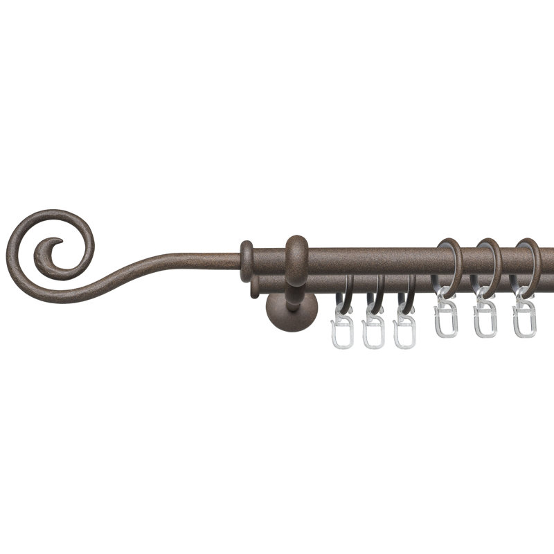 Curtain Pole Set, 4cm H x 149.4cm W x 14cm D, Brown