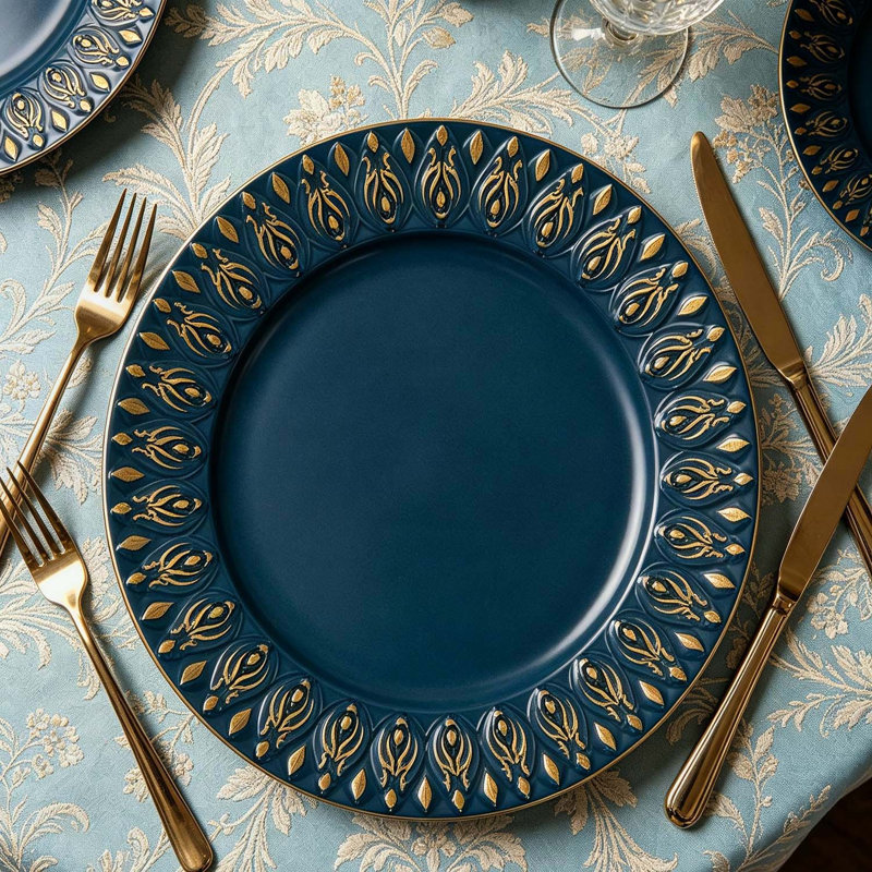 Paquet de 8 assiettes de présentation en plastique durable, rehaussant la couleur et le style des repas pour un usage domestique