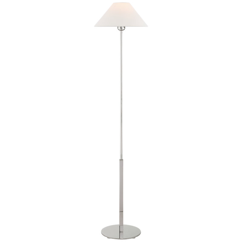 J. Randall Powers Hackney Floor Lamp, Polished Nickel, Linen