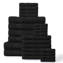 American Soft Linen 100% Cotton Jumbo Large Bath Towel, 35 in by 70 in Bath Towel Sheet, Black