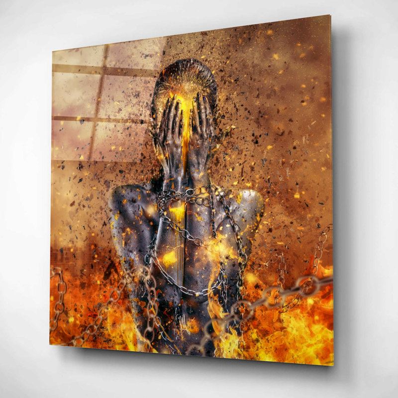 «Through Ashas Rise» par Mario Sanchez Nevado, art mural en verre acrylique, H 12 po x l 12 po x P 0,13 po